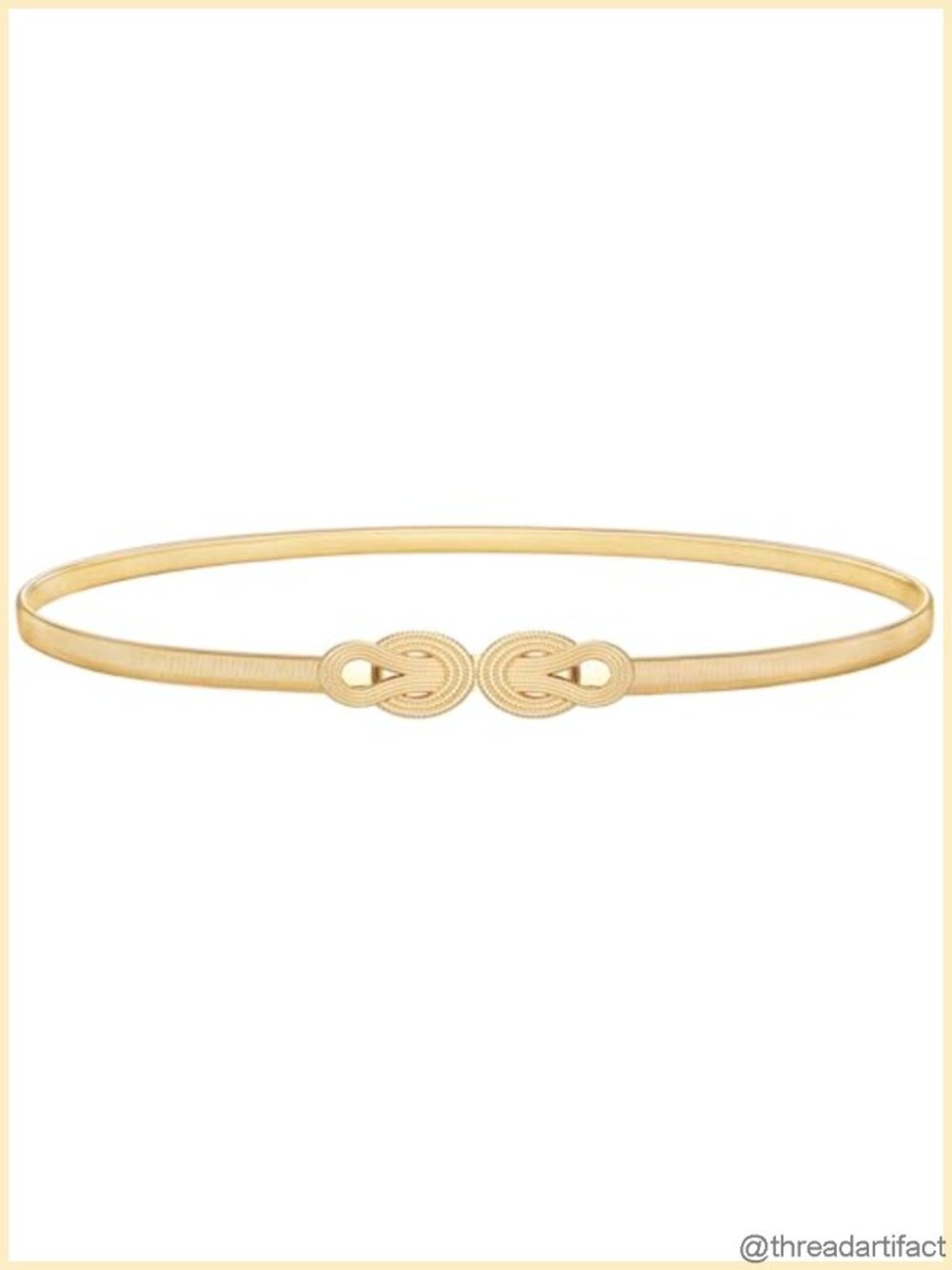 Skinny Metal Cinch Belt for Dress Stretch Thin Waist Elastic